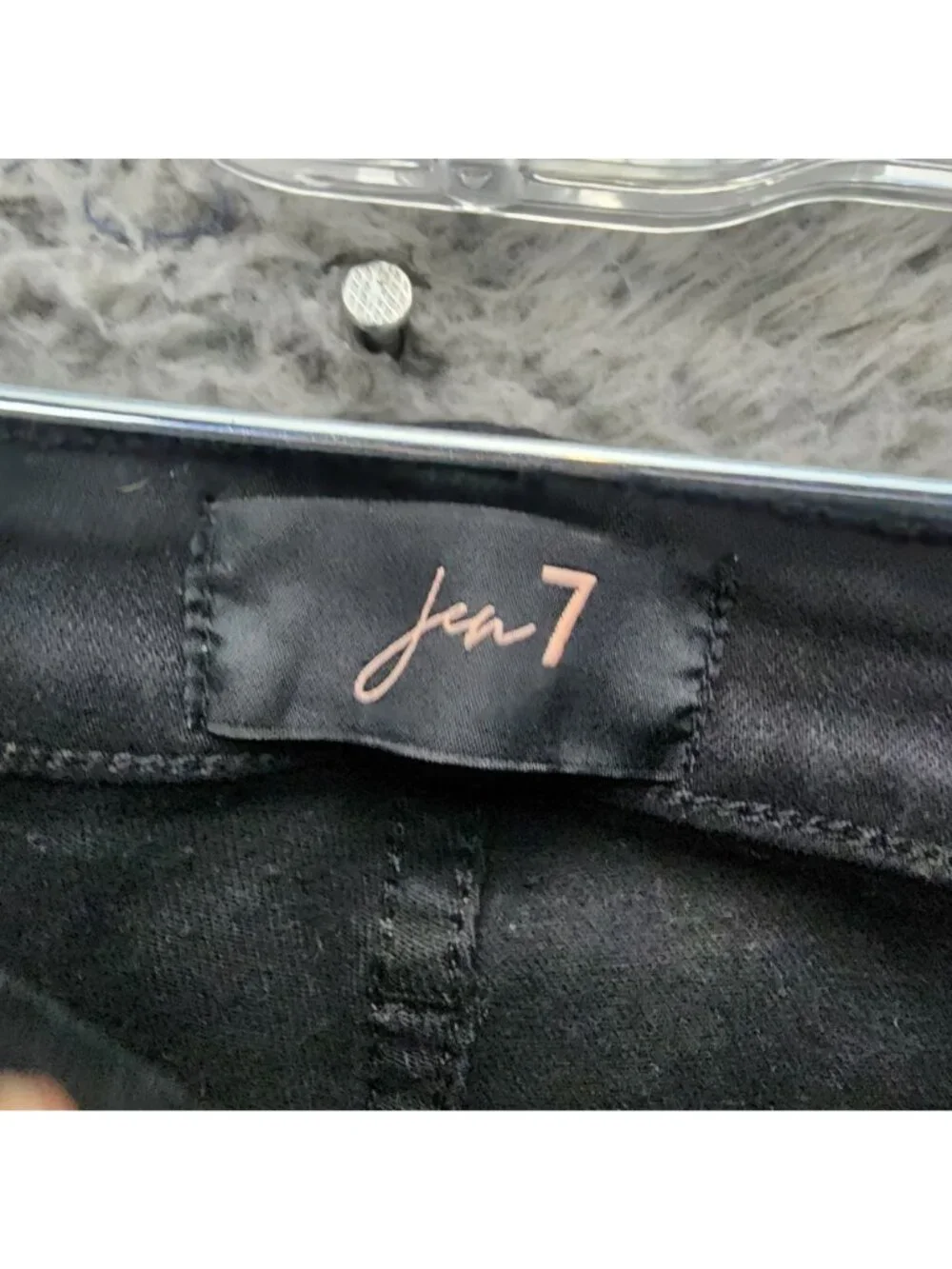 7 For All Mankind Pants Womens 18 Jen 7 Coated Black Ankle Straight *NWT*